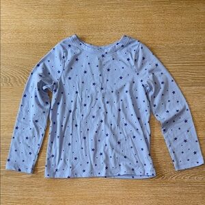 Cat & Jack Girls’ Light Blue Star Print Long Sleeve Tee